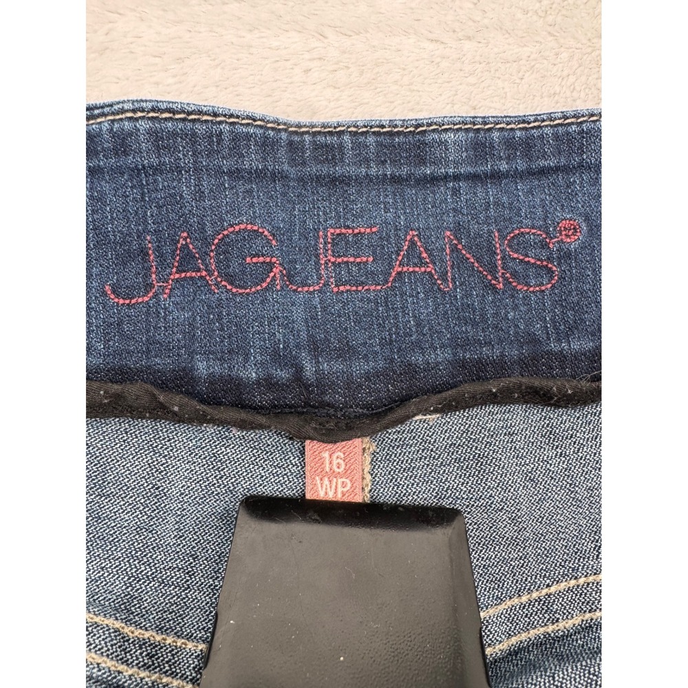 Jag Jeans Womens 16WP High Rise Boot Leg Dark Wash Pull On Denim Blue Jeans - Picture 4 of 8